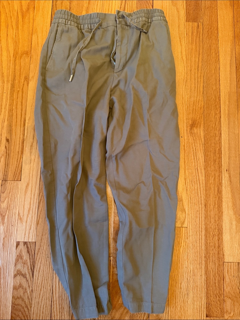 Casual Drawstring Joggers in Olive for Men